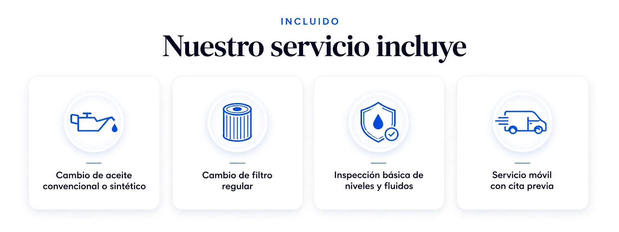 Nuestro servicio incluye