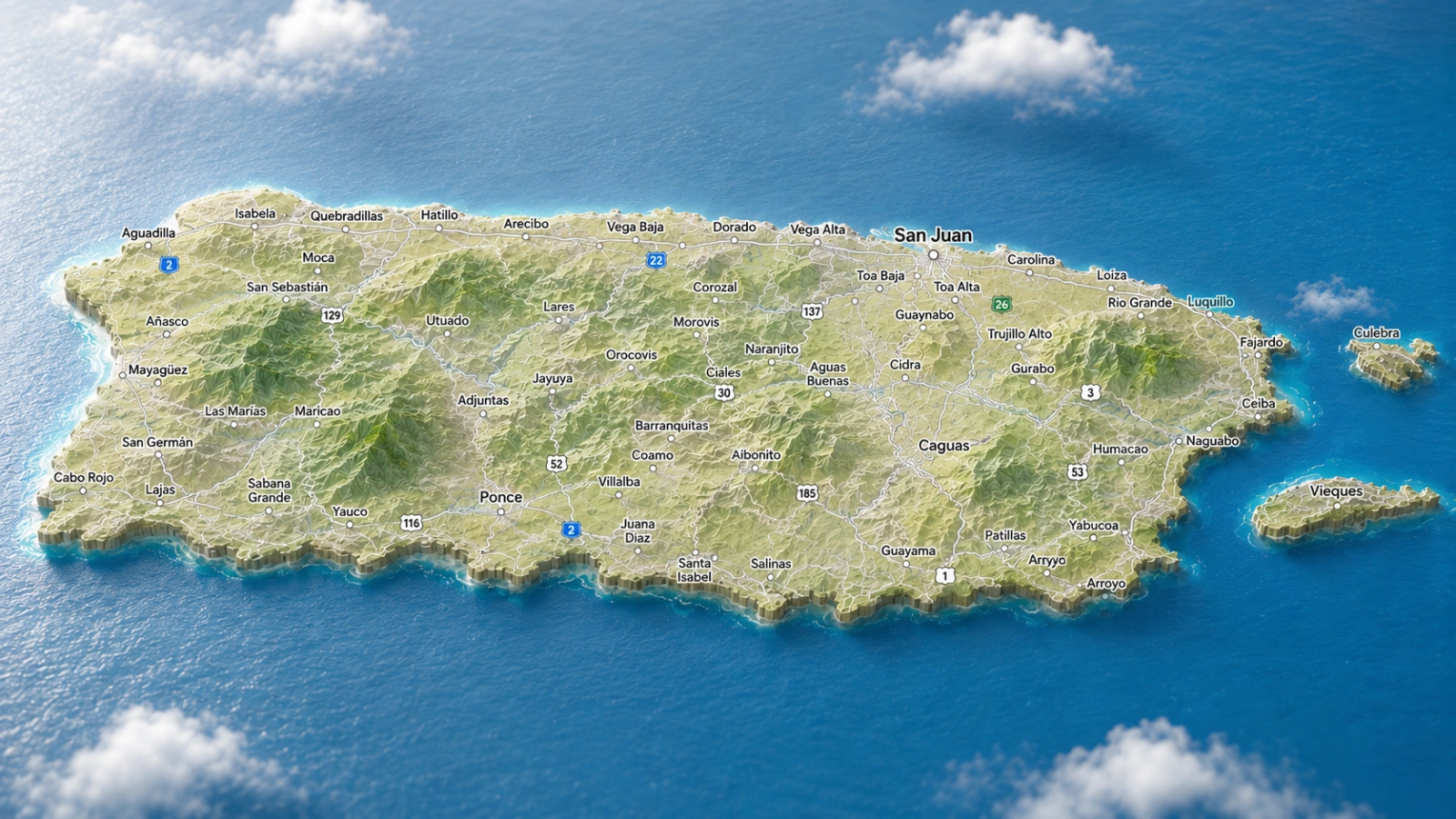 Mapa de Puerto Rico — Caguas